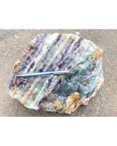 Fluorite; rainbow-fluorite, multicoloured, carving grade, Uis, 14 kg; single piece