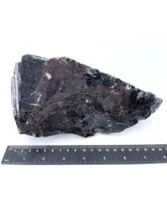 Obsidian; black, brown; brecciated; Armenia; 1.5 kg; single piece