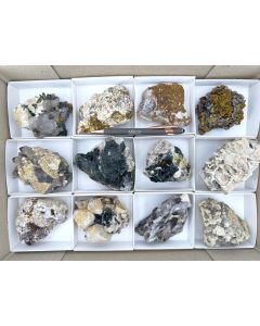 Rauchquarz xx, Aegirin xx, Siderit xx, Feldspat xx; Mt. Malosa, Zomba, Malawi; 1 Steige, Unikat (434)