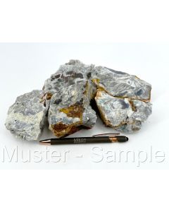 Jaspis, gemasert, blau-grau, grün; Indonesien; 1 kg