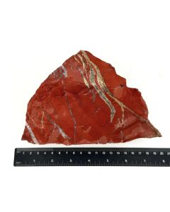 Jaspis; mit Quarz-Adern; rot; Südafrika; 1,57 kg; GS; Einzelstück