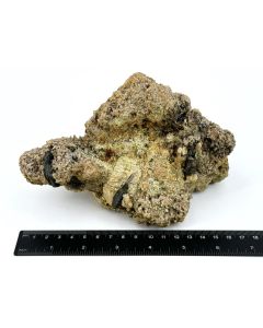 Rauchquarz xx, Aegirin xx auf Feldspat; Malawi; 1,38 kg; HS; Einzelstück (9)