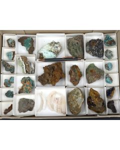 Smithsonit, Wulfenit, Adamin xx etc.; Laurion, Griechenland; 1 Steige; Unikat