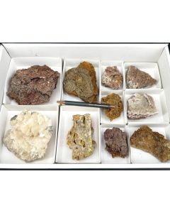 Barit, Aragonit, Smithsonit xx; Laurion, Griechenland; 1 Steige; Unikat