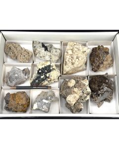 Zirkon, Rauchquarz, Aegirin, Siderit xx; Mt. Malosa, Zomba, Malawi; 1 Steige, Unikat (25)