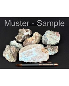 Larimar (Pektolit); einfache Qualität; Filipinas Mine, Dominikanische Republik; 1 kg
