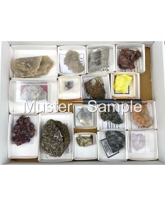 Mixed mineral species (coll. Schaeffer); 1 half size flat