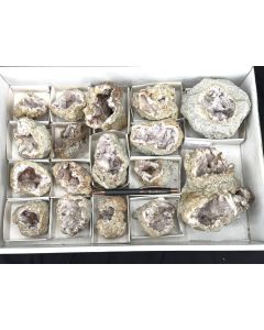 Quartz geodes; Schöngleina, Thuringia, Germany; 1 flat; unique 