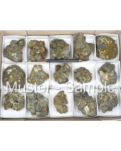 Pyrite crystals; larger pieces; Java (Central Java), Indonesia; 1 flat
