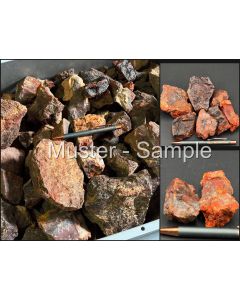Fossilized (petrified) wood; red, multicolored; Posey Mine, Utah, USA; 10 kg