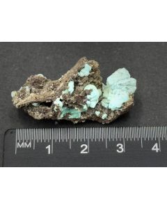 Azurit pseudomorph nach Rosasit xx; Silver Bill Mine, AZ, USA; KS; Einzelstück