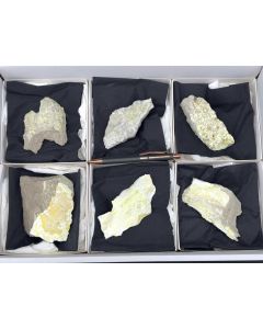 Andersonit, Zippeit xx; z.T. UV-aktiv; D-Day Mine, UT, USA; 1 Steige; Unikat