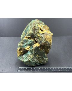 Fossiles (versteinertes) Holz mit Calcedon; grün; Indonesien; Einzelstück