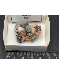 Cerussit, Baryt, Galenit xx; Mibladen, Marokko; KS; Einzelstück