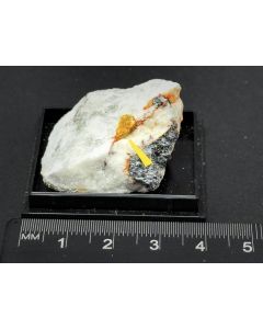 Tochilinite (Fe-rich) on Orpiment; Lengenbach Quarry, Binntal, Valais, Switzerland; Min; unique piece