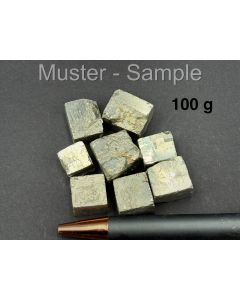 Pyrit Würfel; Navajun, Spanien; 100 g