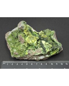 Conichalcite xls; Tsumeb Mine, Otavi Mountains, Namibia; Ilse Baer collection; Cab; unique piece
