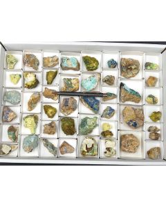 Grandviewit, Osarizawait, Parnauit etc. xx; Grandview Mine, Grand Canyon, AZ, USA; 1 Steige; Unikat