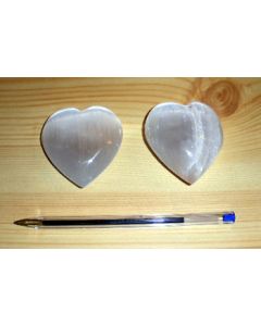 Selenit Herz, weiß, ca. 7 cm, 1 Stück
