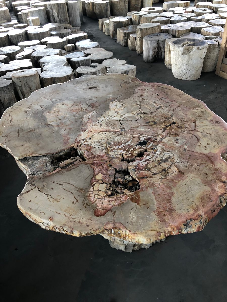 Indonesien: Fossiles Holz, samt Verarbeitung