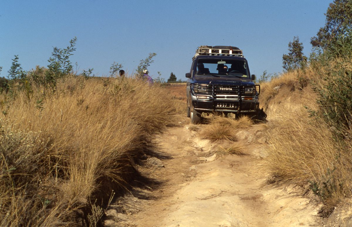 Madagaskar: Auf dem Weg zu den Quarz Minen außerhalb von Maize mit Herrn Justin.