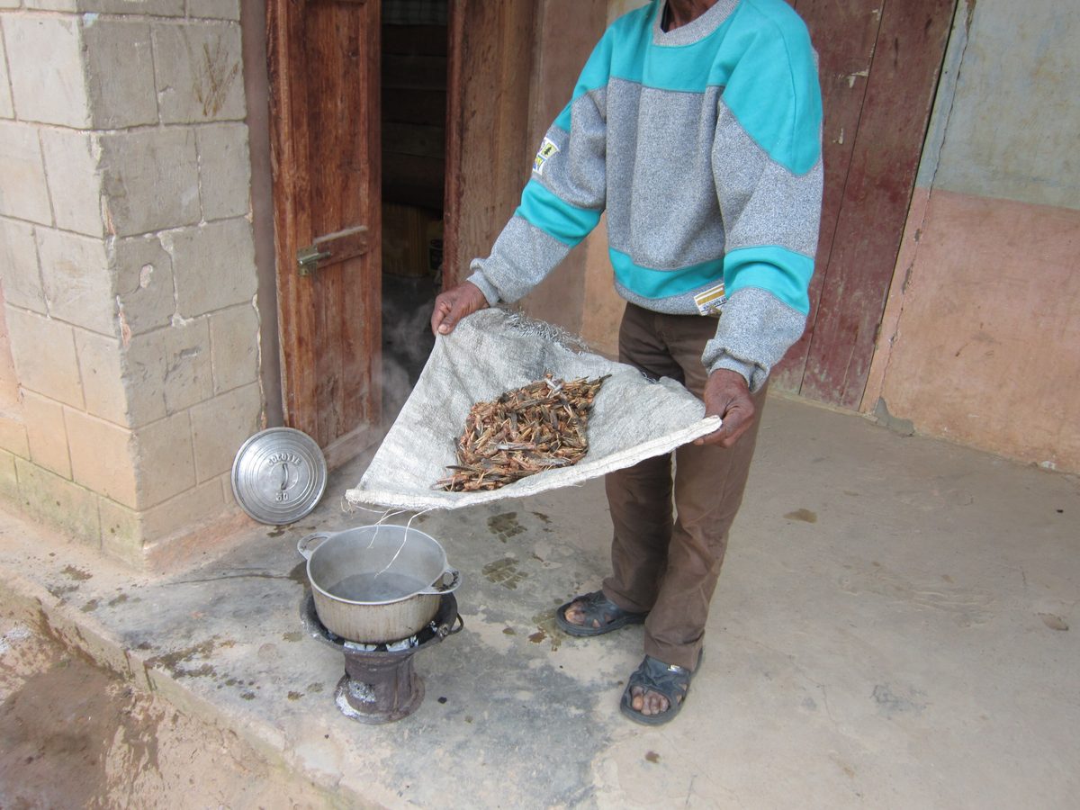 Madagaskar: Aufkauf von Bergkristallen bei lokalen Kleinbergleuten in Maize, unweit von Antsirabe.
