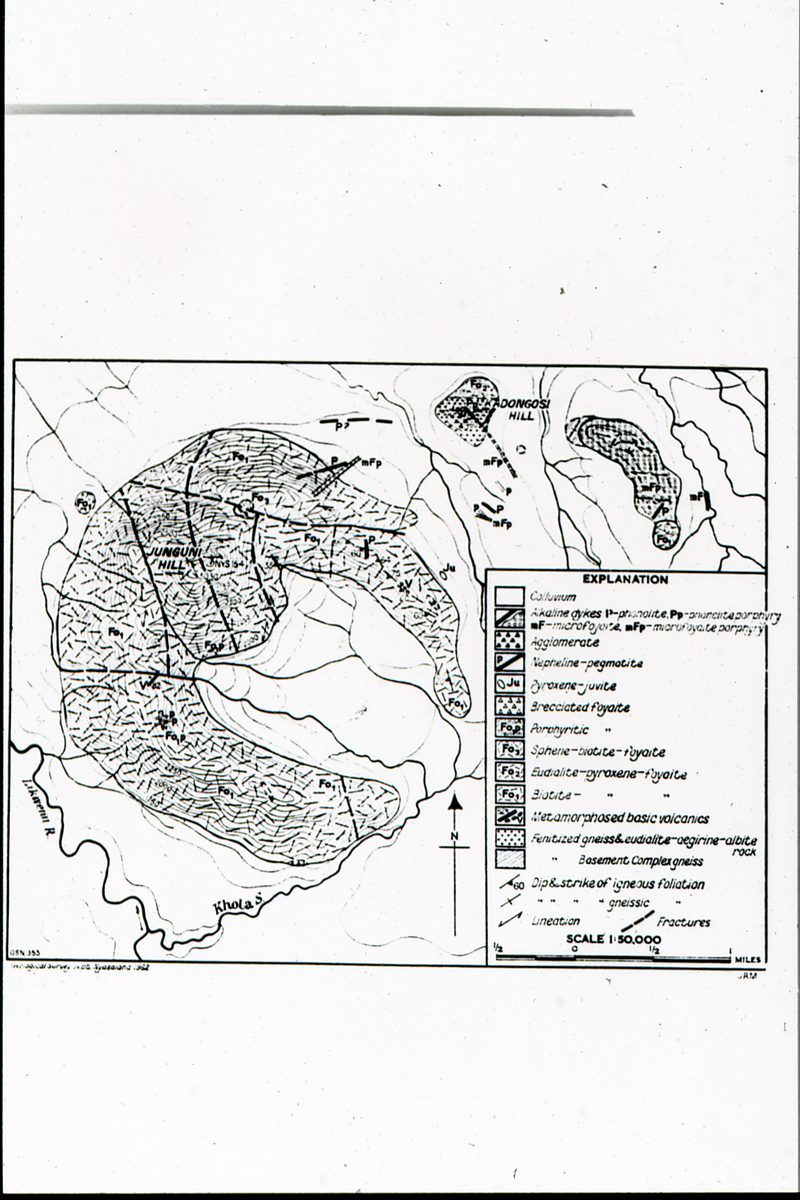 Malawi: Geologische Karten von Malawi