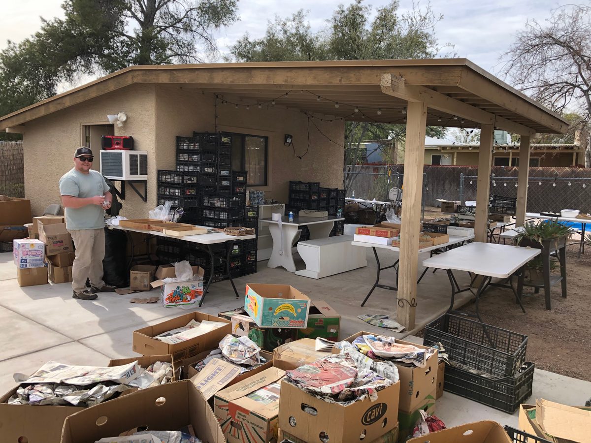Mexiko: Aufbereiten der Funde nach der Tour in unserem Haus in Tucson. Von hier geht dann alles gleich an de
