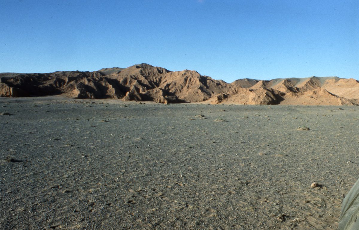 Mongolei: Bain-Dzhagh, die Flammenden Klippen, eine gigantische Fundstelle von Dinosaurier Knochen mitten in d